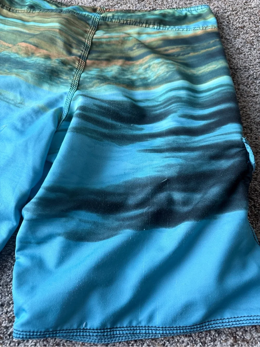 Billabong Recycler Eco Airlite Wave Print Boardshorts Men's 36 Y2K Surf